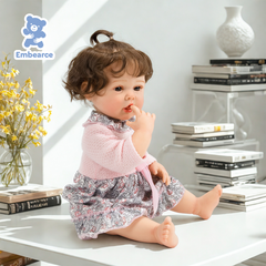 Violet - 55 cm (22") Lifelike Reborn Baby Doll with Soft Cloth Body & Accessories