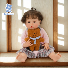 Violet - 55 cm (22") Lifelike Reborn Baby Doll with Soft Cloth Body & Accessories