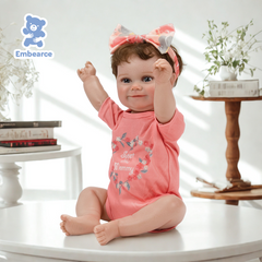 Emma – 20 Zoll große, lebensechte Reborn-Babypuppe mit weichem, silikonähnlichem Vinylkörper und Zubehör