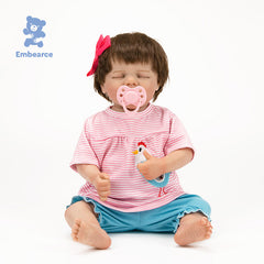 Rose & Theo - 18" Lifelike Reborn Baby Dolls with Silicone Like Vinyl Body and Accessories