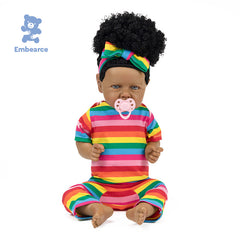Amara - 22" (55 cm) Lifelike Black Reborn Baby Doll, Soft Vinyl Body & Accessories