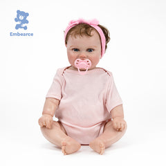 Emma – 20 Zoll große, lebensechte Reborn-Babypuppe mit weichem, silikonähnlichem Vinylkörper und Zubehör