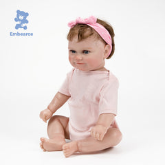 Emma – 20 Zoll große, lebensechte Reborn-Babypuppe mit weichem, silikonähnlichem Vinylkörper und Zubehör