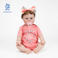 Emma – 20 Zoll große, lebensechte Reborn-Babypuppe mit weichem, silikonähnlichem Vinylkörper und Zubehör