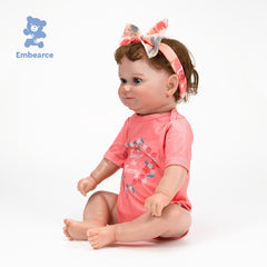 Emma – 20 Zoll große, lebensechte Reborn-Babypuppe mit weichem, silikonähnlichem Vinylkörper und Zubehör