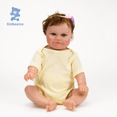Emma – 20 Zoll große, lebensechte Reborn-Babypuppe mit weichem, silikonähnlichem Vinylkörper und Zubehör
