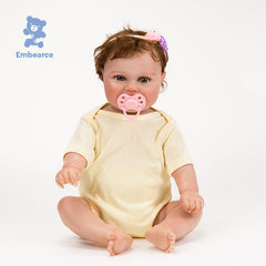 Emma – 20 Zoll große, lebensechte Reborn-Babypuppe mit weichem, silikonähnlichem Vinylkörper und Zubehör