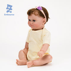 Emma – 20 Zoll große, lebensechte Reborn-Babypuppe mit weichem, silikonähnlichem Vinylkörper und Zubehör