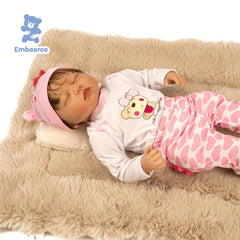 Brighton - Lifelike 55 cm Reborn Baby Doll with Cloth Body and Soft Slicone-like Vinyl Limbs & Accessories