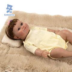 Emma – 20 Zoll große, lebensechte Reborn-Babypuppe mit weichem, silikonähnlichem Vinylkörper und Zubehör