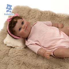 Emma – 20 Zoll große, lebensechte Reborn-Babypuppe mit weichem, silikonähnlichem Vinylkörper und Zubehör