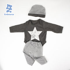 Cute Reborn Baby Doll Outfits | Fits 55cm(22 Inch) Dolls | 0-3 Month Real Baby Size Clothing