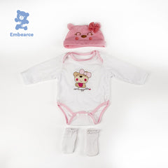 Cute Reborn Baby Doll Outfits | Fits 55cm(22 Inch) Dolls | 0-3 Month Real Baby Size Clothing