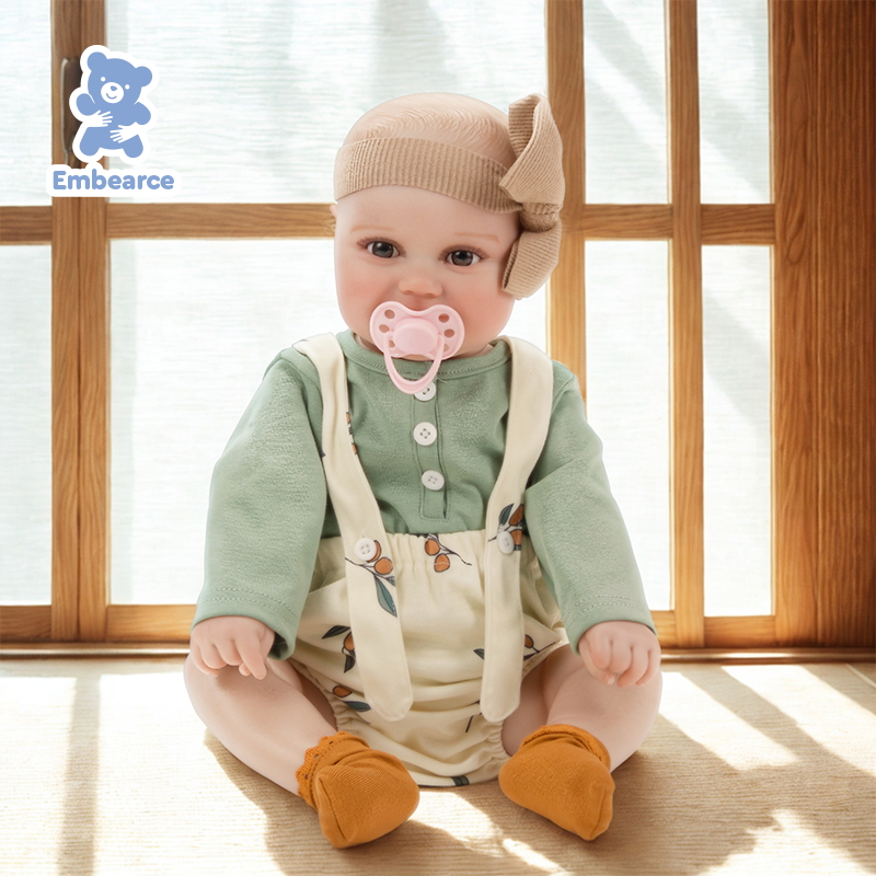 Amelia - 20" Lifelike Reborn Baby Doll with Soft Silicone Like Vinyl Body & Accessories
