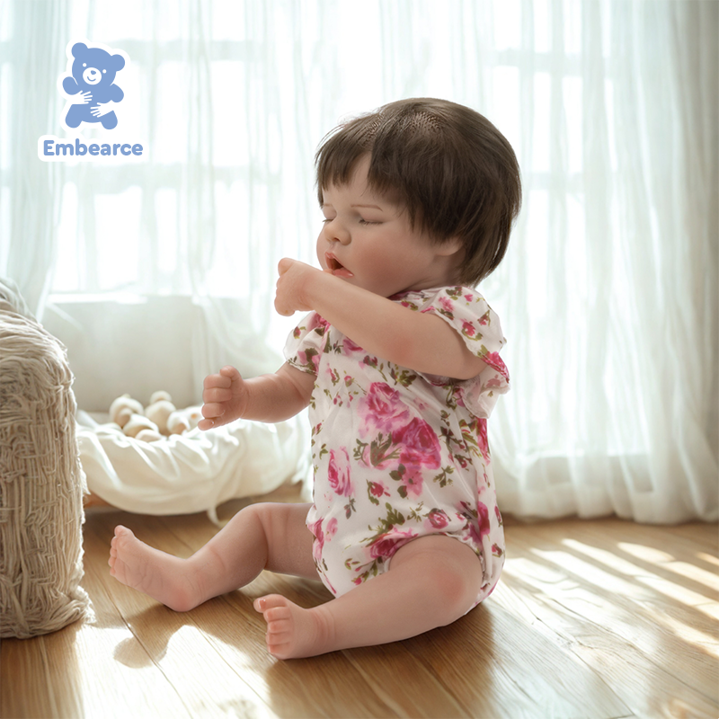Rose &amp; Theo – 18 Zoll große, lebensechte Reborn-Babypuppen mit silikonähnlichem Vinylkörper und Zubehör