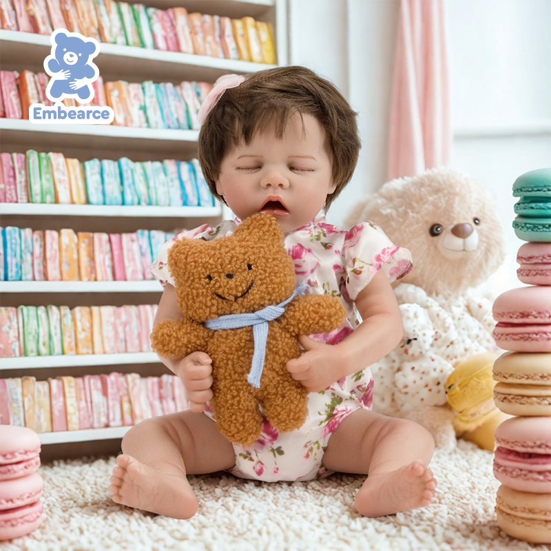 Rose &amp; Theo – 18 Zoll große, lebensechte Reborn-Babypuppen mit silikonähnlichem Vinylkörper und Zubehör