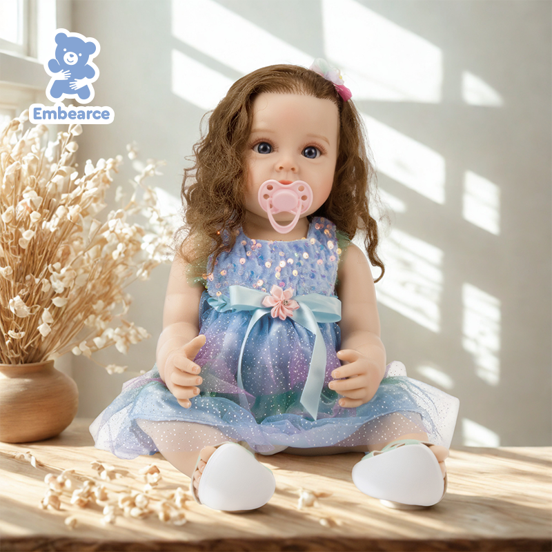 Olivia - 22" Lifelike Reborn Baby Doll with Soft Silicone Like Vinyl Body & Accessories