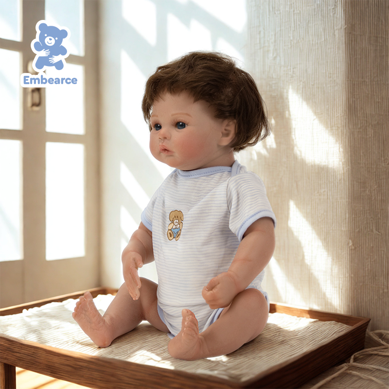 Luna - 18" Newborn Reborn Baby Doll with Soft Silicone Like Vinyl Body and Accessories