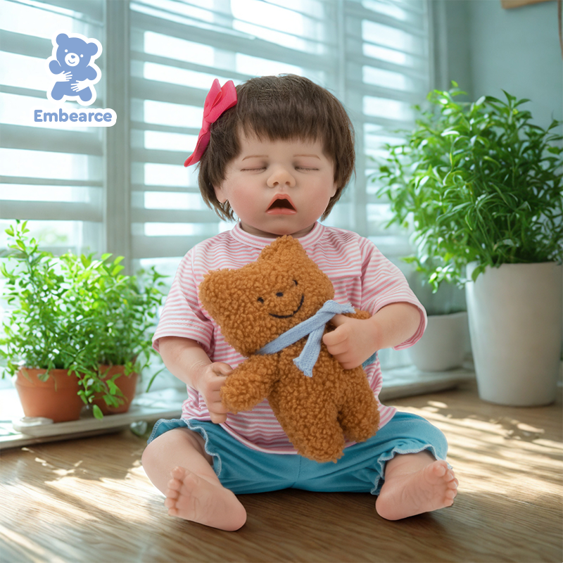 Rose &amp; Theo – 18 Zoll große, lebensechte Reborn-Babypuppen mit silikonähnlichem Vinylkörper und Zubehör