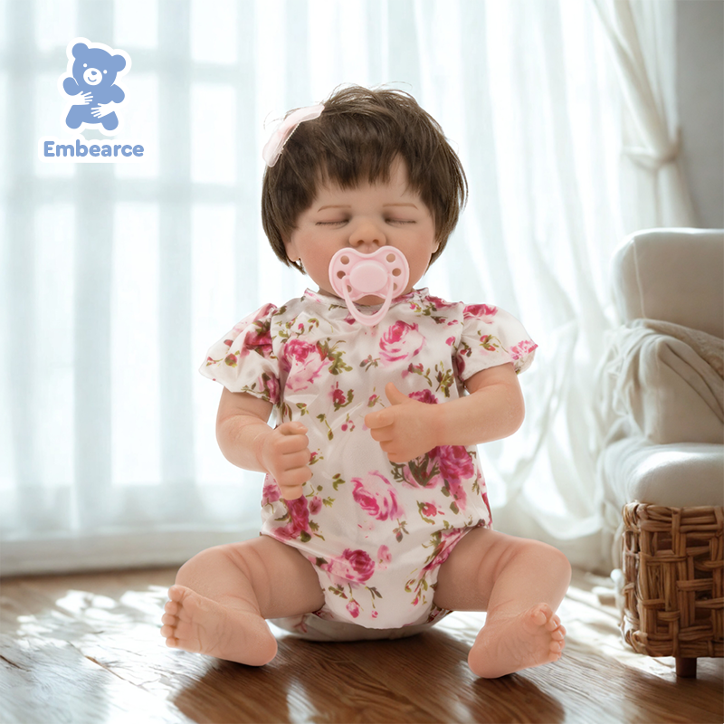 Rose &amp; Theo – 18 Zoll große, lebensechte Reborn-Babypuppen mit silikonähnlichem Vinylkörper und Zubehör