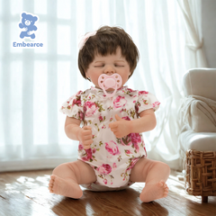 Rose &amp; Theo – 18 Zoll große, lebensechte Reborn-Babypuppen mit silikonähnlichem Vinylkörper und Zubehör
