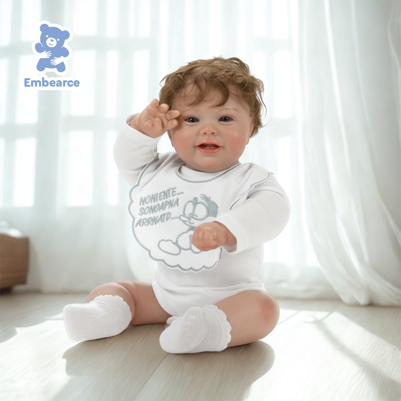 Fifi &amp; Milo – 22 Zoll große, lebensechte Reborn-Babypuppen mit weichem, silikonähnlichem Vinylkörper und Zubehör 