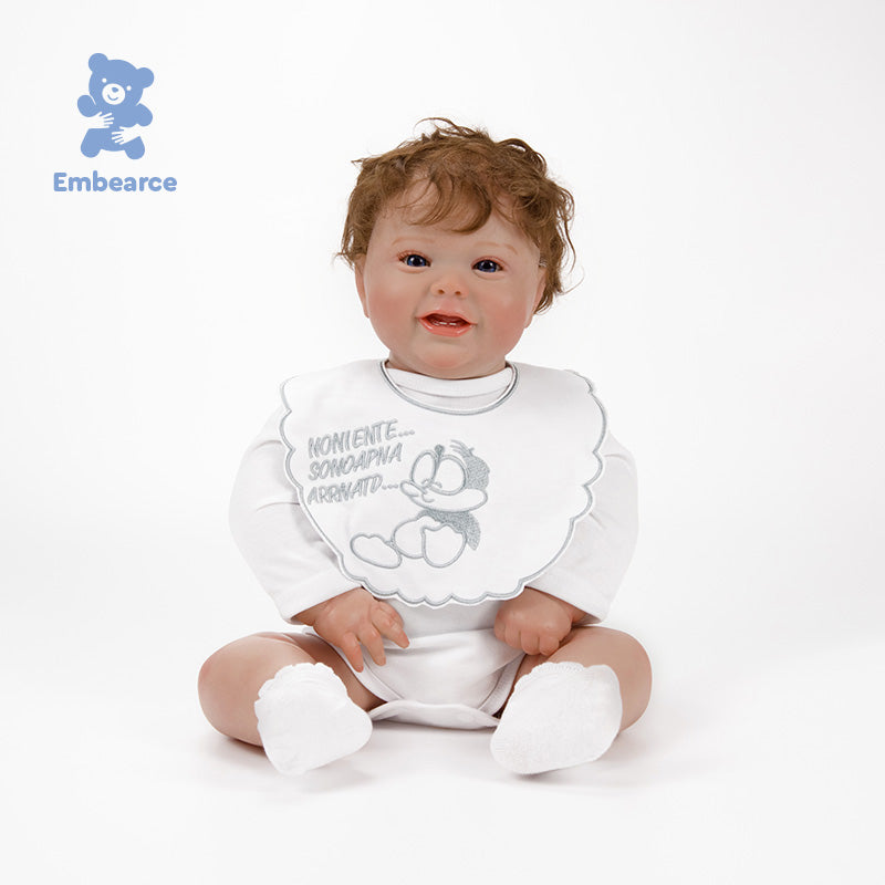Fifi &amp; Milo – 22 Zoll große, lebensechte Reborn-Babypuppen mit weichem, silikonähnlichem Vinylkörper und Zubehör 