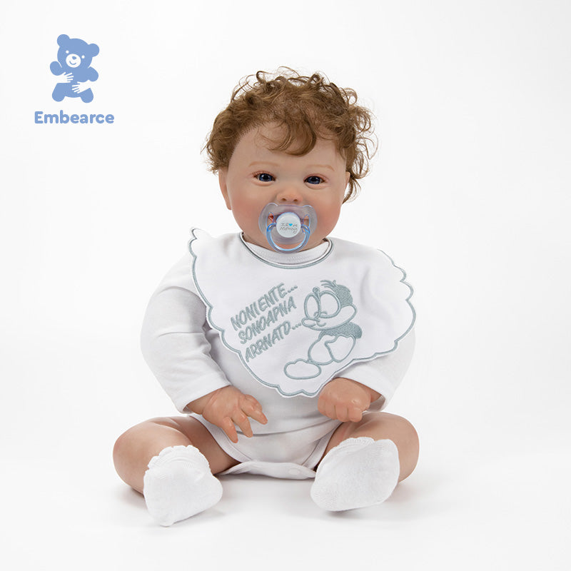 Fifi &amp; Milo – 22 Zoll große, lebensechte Reborn-Babypuppen mit weichem, silikonähnlichem Vinylkörper und Zubehör 