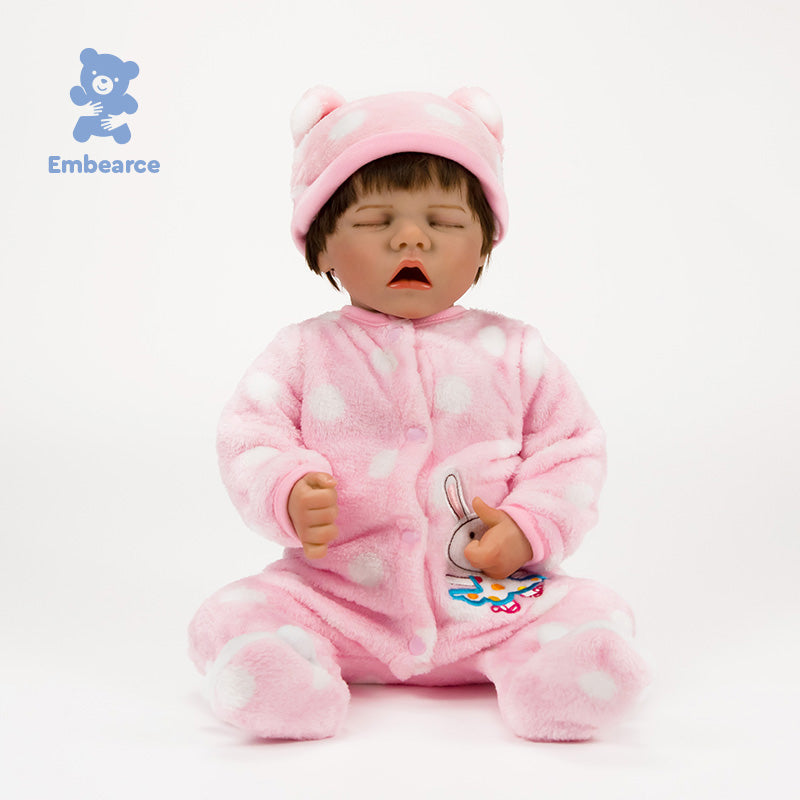 Rose &amp; Theo – 18 Zoll große, lebensechte Reborn-Babypuppen mit silikonähnlichem Vinylkörper und Zubehör