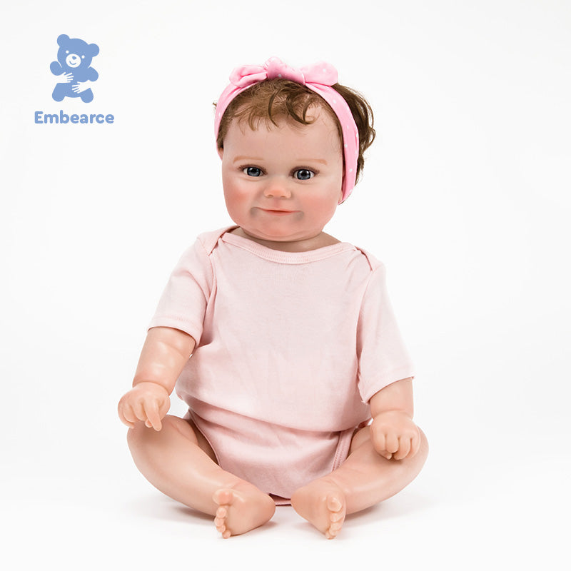 Emma - 55 cm Lifelike Reborn Baby Doll with Soft Silicone Like Vinyl Body and Accessories