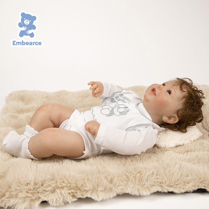 Fifi &amp; Milo – 22 Zoll große, lebensechte Reborn-Babypuppen mit weichem, silikonähnlichem Vinylkörper und Zubehör 