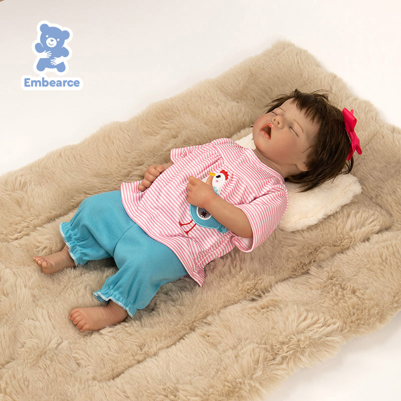 Rose &amp; Theo – 18 Zoll große, lebensechte Reborn-Babypuppen mit silikonähnlichem Vinylkörper und Zubehör