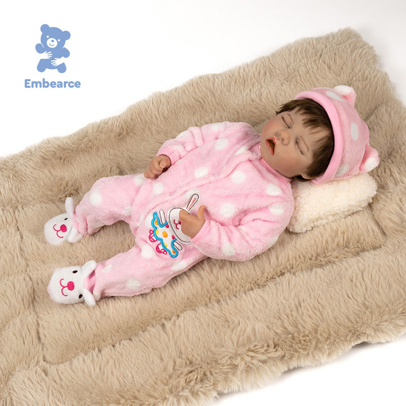 Rose &amp; Theo – 18 Zoll große, lebensechte Reborn-Babypuppen mit silikonähnlichem Vinylkörper und Zubehör