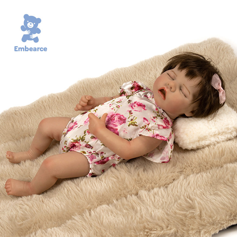 Rose &amp; Theo – 18 Zoll große, lebensechte Reborn-Babypuppen mit silikonähnlichem Vinylkörper und Zubehör