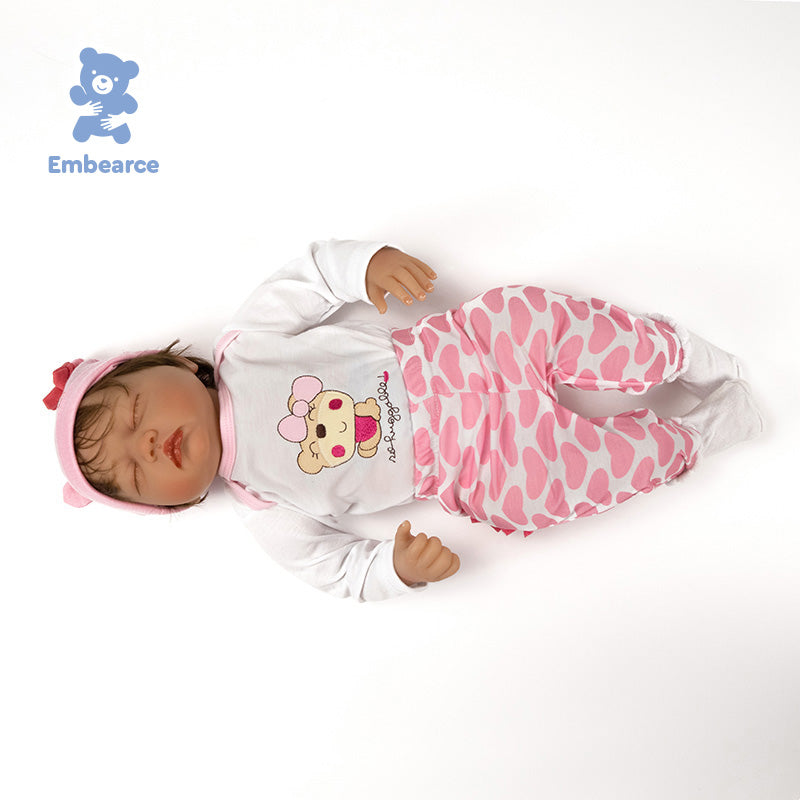 Brighton - Lifelike 55 cm Reborn Baby Doll with Soft Slicone-like Vinyl Body & Accessories