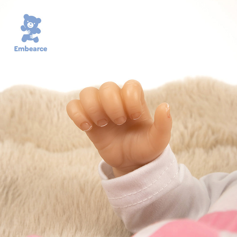 Brighton - Lifelike 55 cm Reborn Baby Doll with Soft Slicone-like Vinyl Body & Accessories