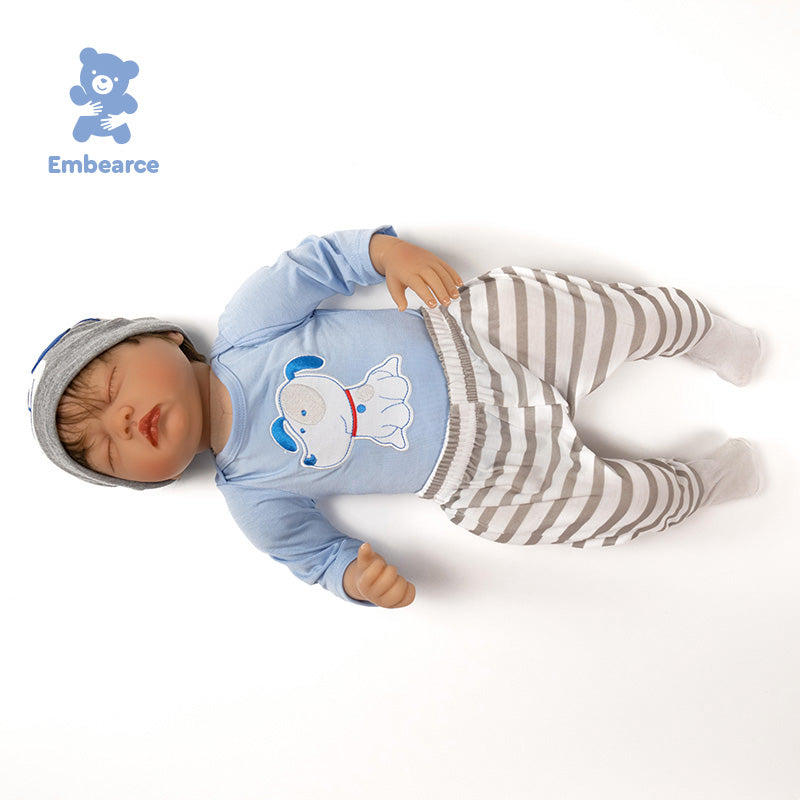 Brighton - Lifelike 55 cm Reborn Baby Doll with Soft Slicone-like Vinyl Body & Accessories